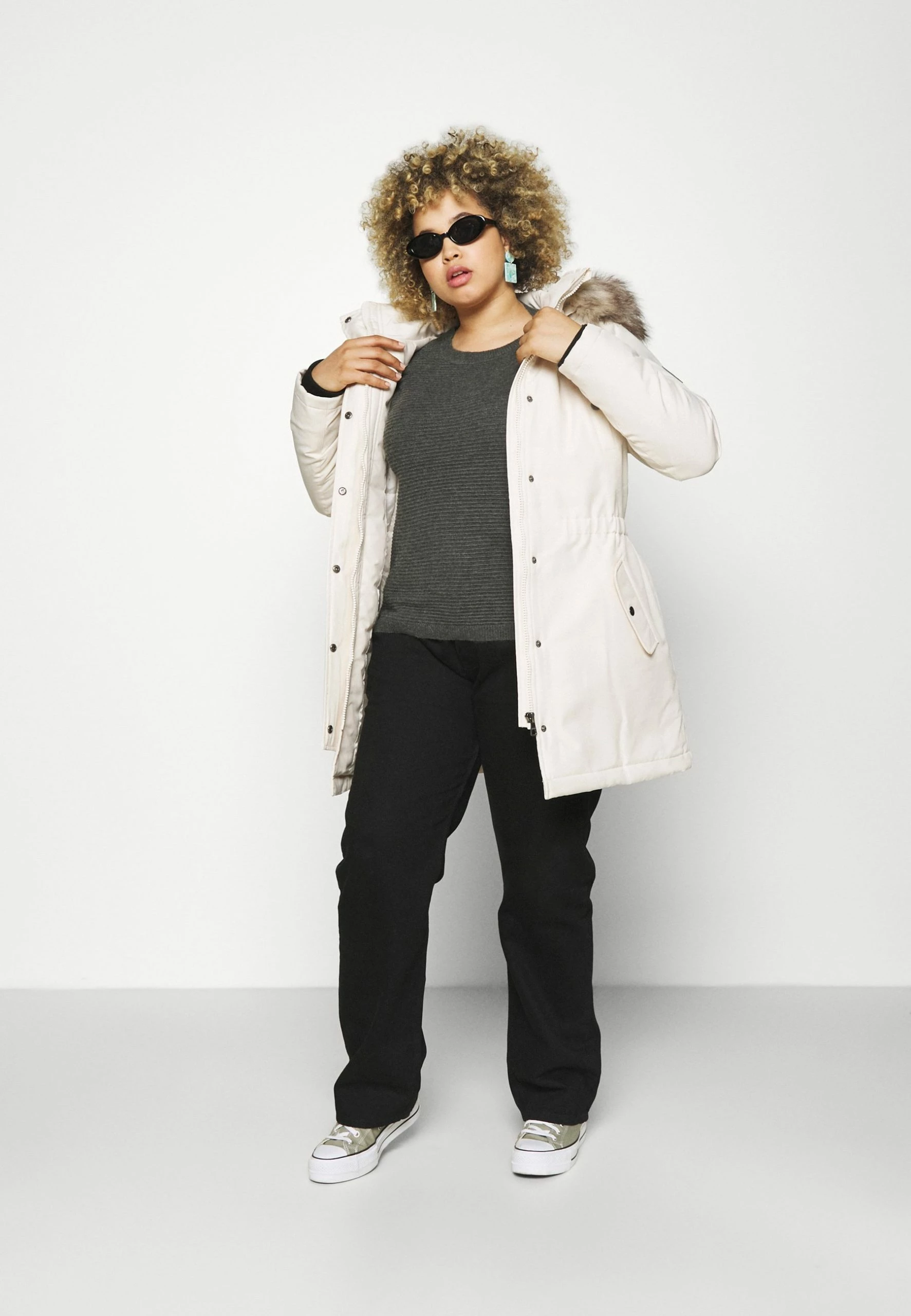 ONLY CARMAKOMA Carirena Coat - Winterjas - Eggnog 4 ONLY CARMAKOMA Carirena Coat - Winterjas - Eggnog - Afbeelding 2