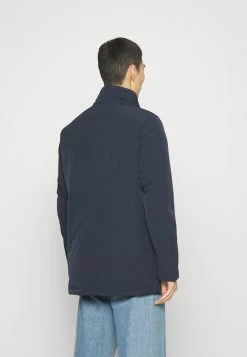 Blauer Long Jacket Coat Detachable Hoodie - Gewatteerde Jas - Blue -ONLY shop 9b215ee8639e496ca36bad9ecd2f91dc