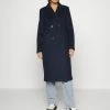 Modström Odelia Long Coat - Mantel - Navy Sky -ONLY shop 9c3a9ea34c424e52aabbcc632ea01e00