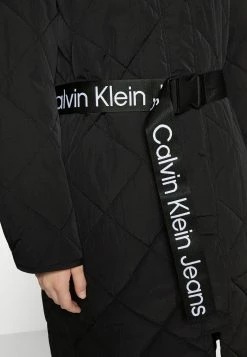 Calvin Klein Jeans Belted Quilted Coat - Winterjas - Black -ONLY shop 9d18e8a0680f47a09986107eaebd2d0d