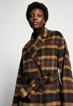 TOM TAILOR Denim Loose Belted Coat - Mantel - Brown -ONLY shop 9f163ea69e1e432182c126b93b80f275