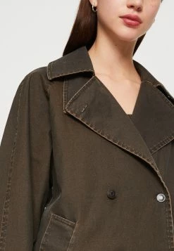 WEEKDAY Ezra Coat - Trenchcoat - Brown -ONLY shop 9f7f25599b194d188ea11c3c6f43b557