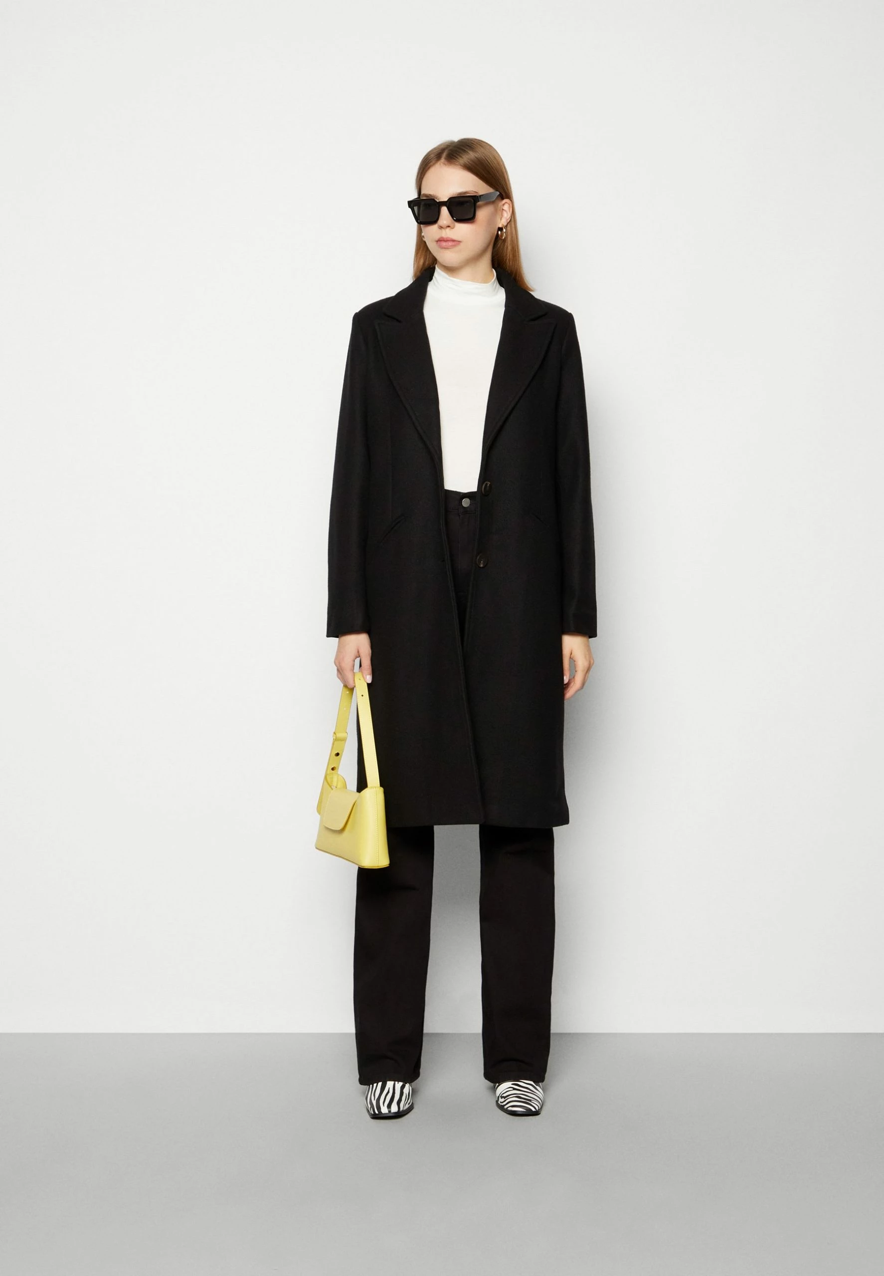 Vila Vivalji Long Coat - Mantel - Black 4 Vila Vivalji Long Coat - Mantel - Black - Afbeelding 2