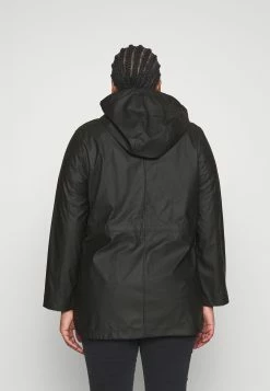 Vero Moda Curve Vmirina Sofine Coated Coat- Lichte Jas - Black -ONLY shop a61378393ce344df9ca3df2b6fb9b9af