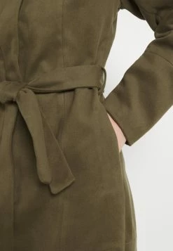 Vila Vipoku High Neck Coat - Mantel - Dark Olive -ONLY shop a7e33fc68c8646ed9c618a91824ebf1d