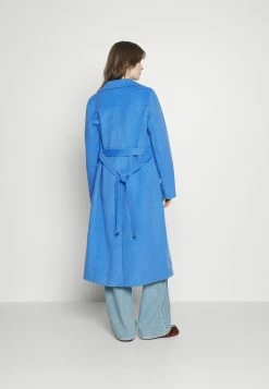 MICHAEL Michael Kors Belted Wrap Style Face Coat - Mantel - Blue -ONLY shop a7f3fec7d1ef42578b1f8bd62c18bc75