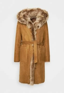 Rosemary Toscana Coat With Hood - Mantel - Honey Suede -ONLY shop a8aede46c53e4bcf9e43feda4d3ca0d8