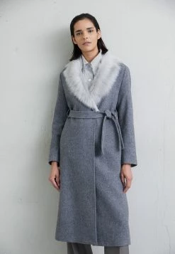 Jenni Coat With Collar - Mantel - Grey -ONLY shop a99fa7b0714541c39c82470ea23b18ce