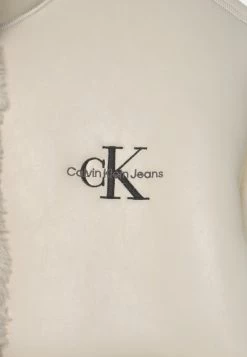 Calvin Klein Jeans Faux Fur Leather Coat - Mantel - Eggshell -ONLY shop aa4ff6ab64ba4f018d0e90cf6ceaeabb