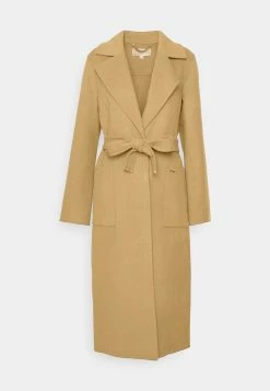 MICHAEL Michael Kors Belted Wrap Style Face Coat - Mantel - Camel -ONLY shop ae832ce8de594db6b38bc52c7fa2b80e