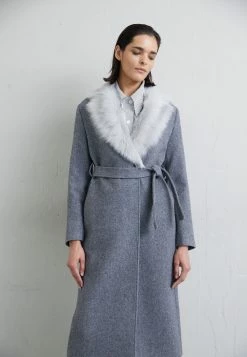 Jenni Coat With Collar - Mantel - Grey -ONLY shop aec03e5aa6294338bc3fb7829be18dd6