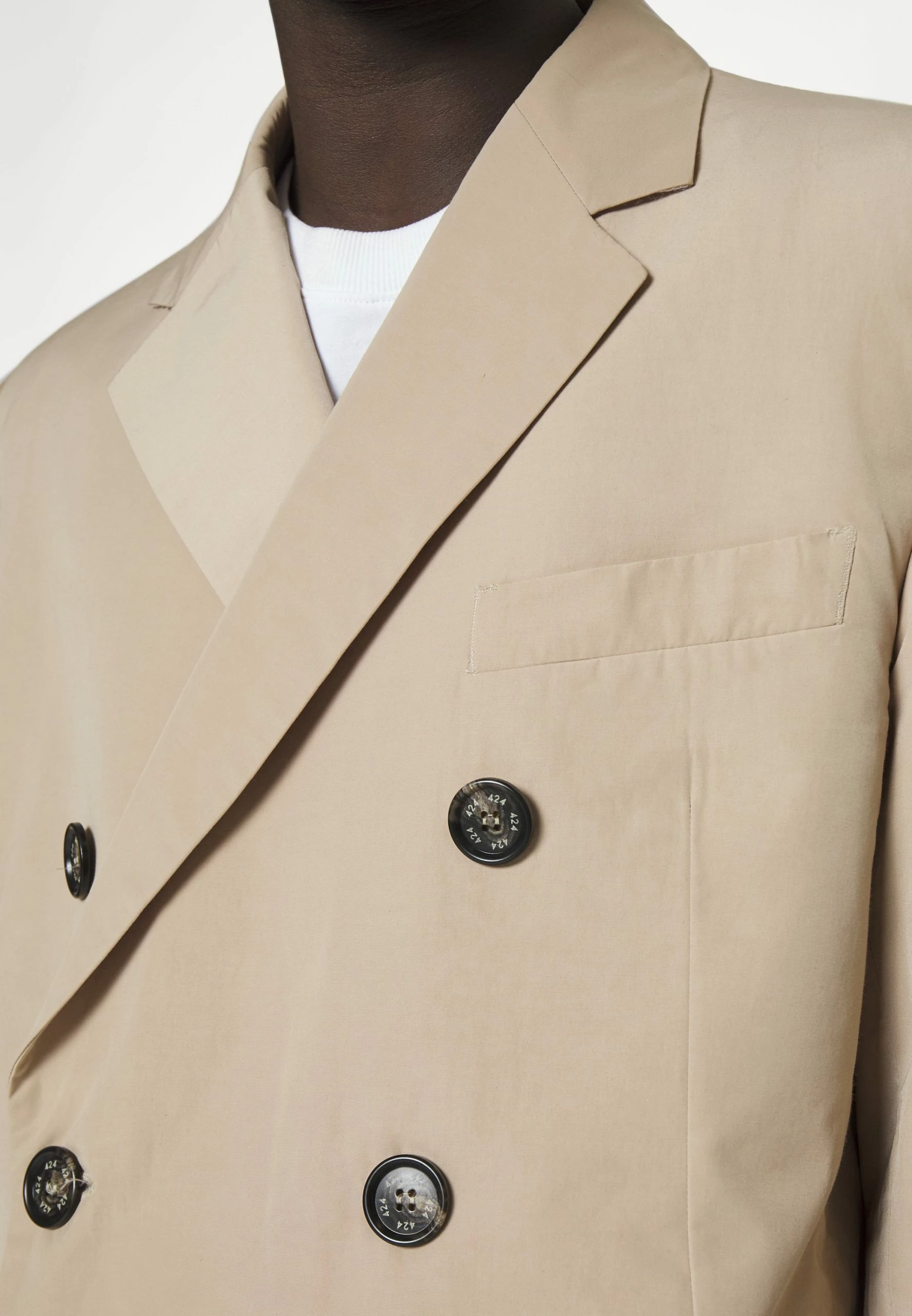 424 Cappotto Uomo Mens Coat - Mantel - Beige 10 424 Cappotto Uomo Mens Coat - Mantel - Beige - Afbeelding 8