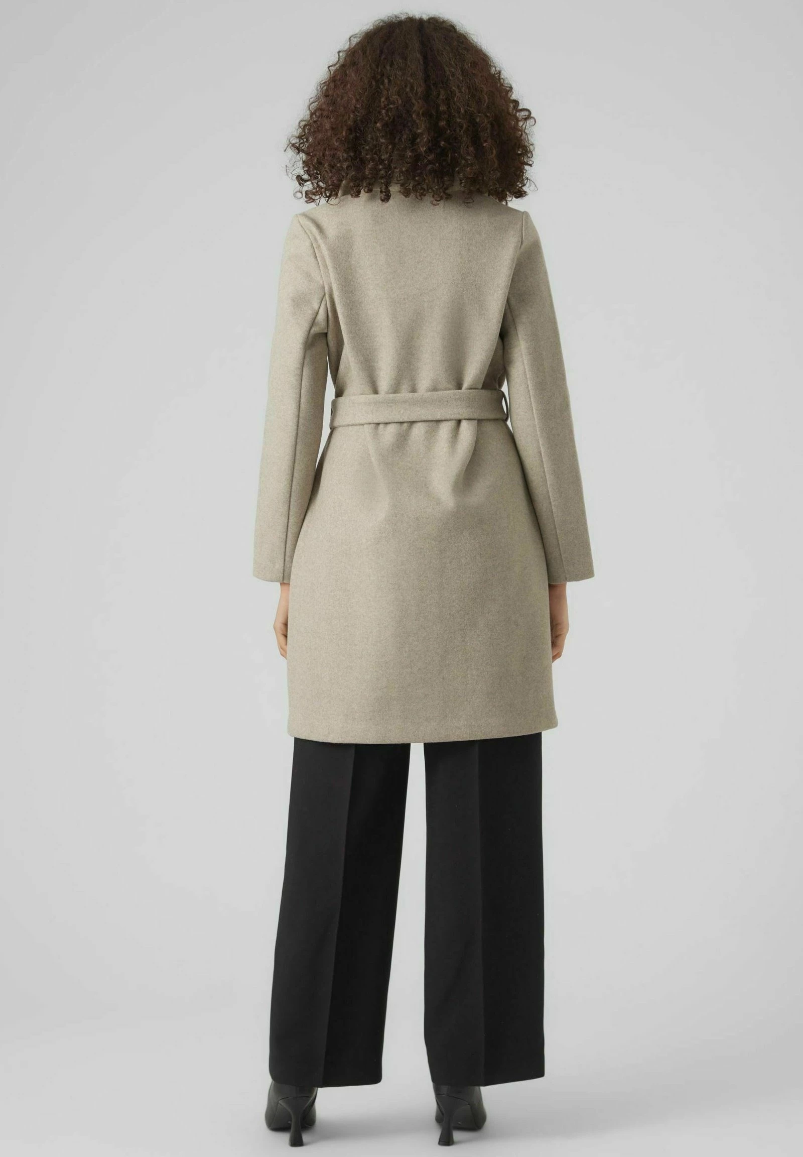 Vero Moda Vmpopally Coat - Mantel - Silver Mink 5 Vero Moda Vmpopally Coat - Mantel - Silver Mink - Afbeelding 3