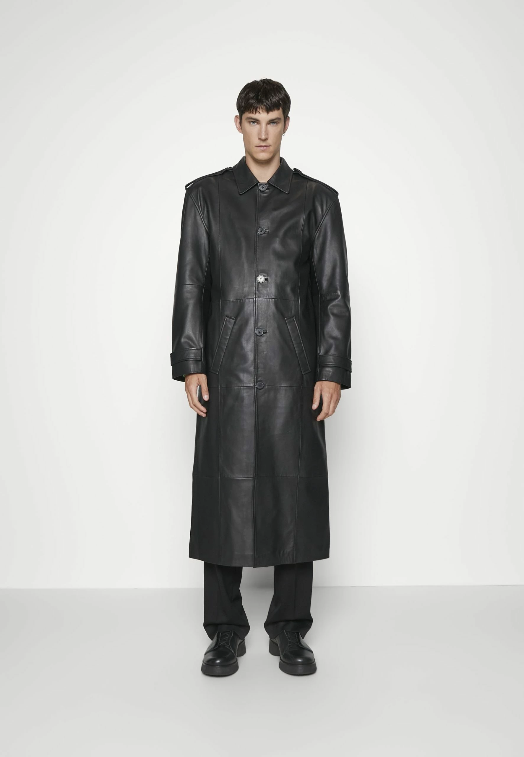 Long Coat Paneled - Mantel - Black 5 Long Coat Paneled - Mantel - Black - Afbeelding 3