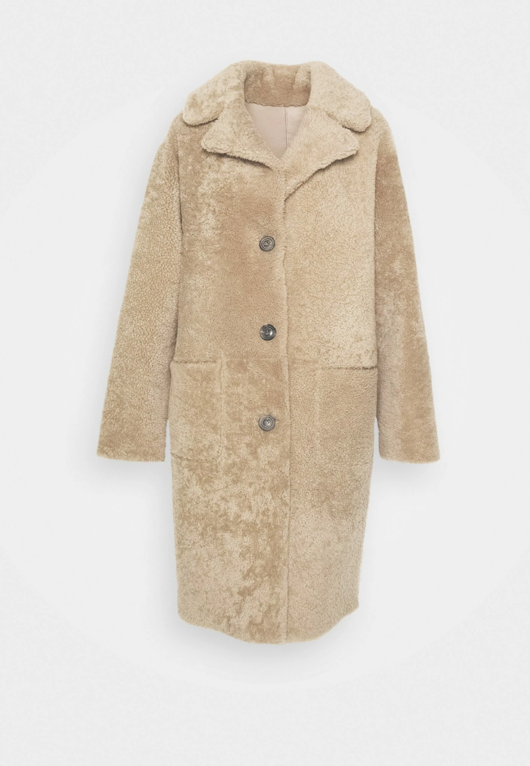 Roxanne Reversable Curly Shearling Coat - Mantel - Sand Silky 9 Roxanne Reversable Curly Shearling Coat - Mantel - Sand Silky - Afbeelding 7