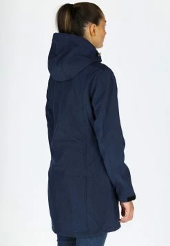 Softshell Coat W - Halflange Jas - Navy Melange -ONLY shop b628dd60cb1e42479df4d952607316f9