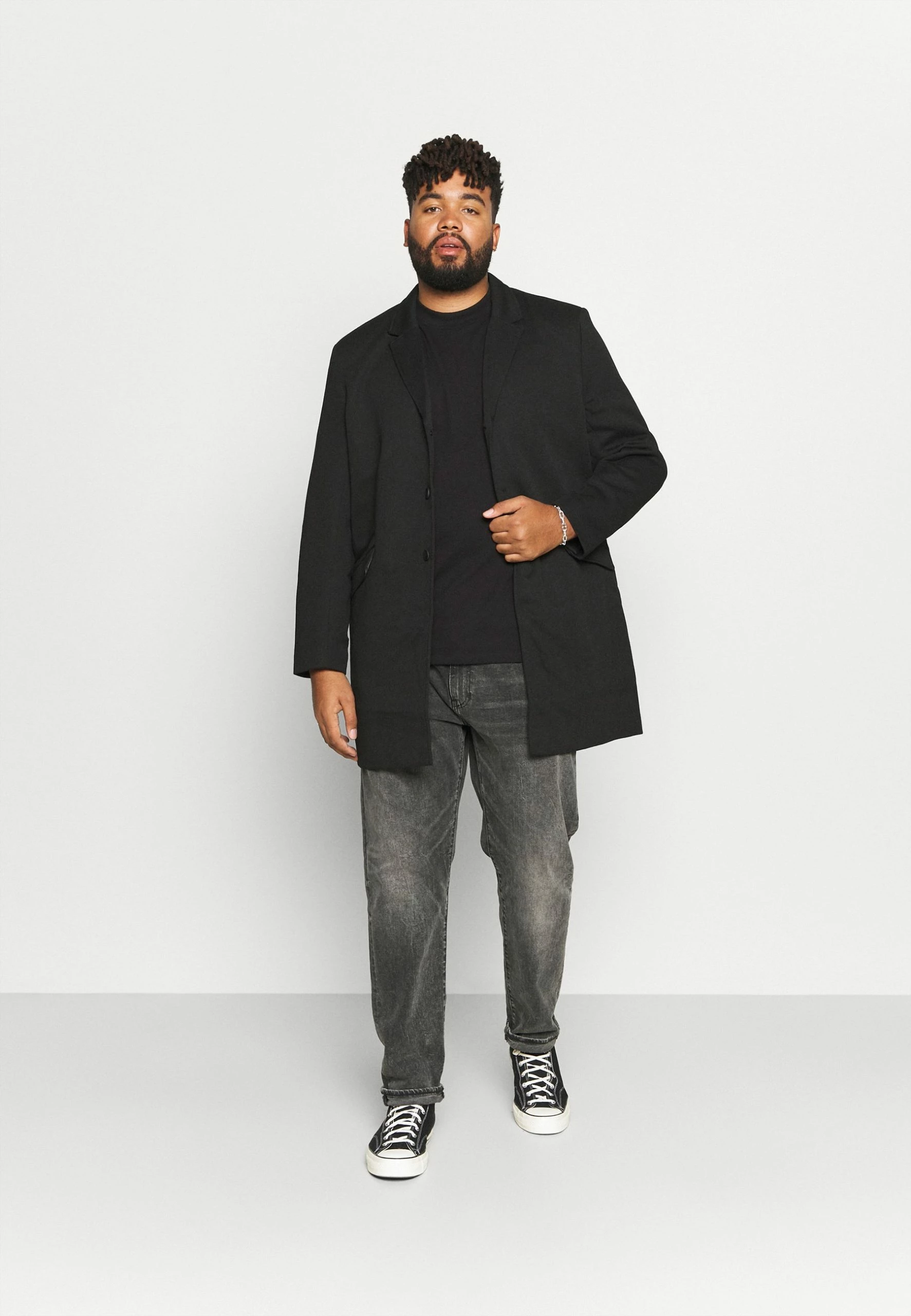 Only & Sons Onsjulian King Coat- Halflange Jas - Black 4 Only & Sons Onsjulian King Coat- Halflange Jas - Black - Afbeelding 2