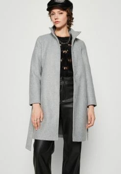 Vero Moda Vmpopally Coat - Mantel - Light Grey Melange -ONLY shop b70e1aa2ec8c4ff7ada414304849f78a