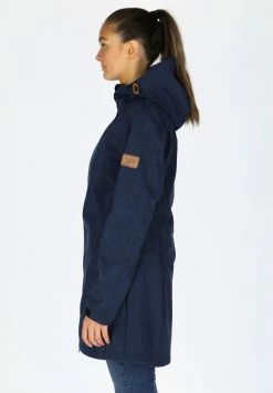 Softshell Coat W - Halflange Jas - Navy Melange -ONLY shop b76fca23702940dd91bbb5b48b9ba2ca