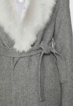 Jenni Coat With Collar - Mantel - Grey -ONLY shop b7b1ffcc8d274ea58448a4d8b5bacf4f