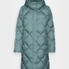 Marc O'Polo Coat Diamond Quilting Long Detachable Hood - Donsjas - Lake Green