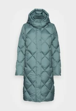 Marc O'Polo Coat Diamond Quilting Long Detachable Hood - Donsjas - Lake Green