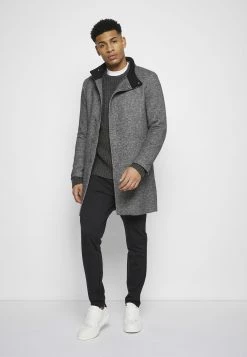 Only & Sons Onsoscar King Coat- Mantel - Dark Grey Melange -ONLY shop b97350b7089649a89b1cabc5b0da3adc