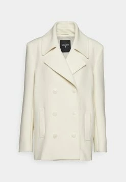 Patrizia Pepe Coat - Halflange Jas - Coconut White -ONLY shop ba3eeaf8c7bb4dd285d4b92cff927e3b