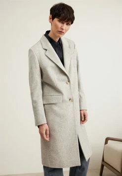 Boss Slim-Fit Coat In Virgin Wool And Cashmere - Mantel - Open White