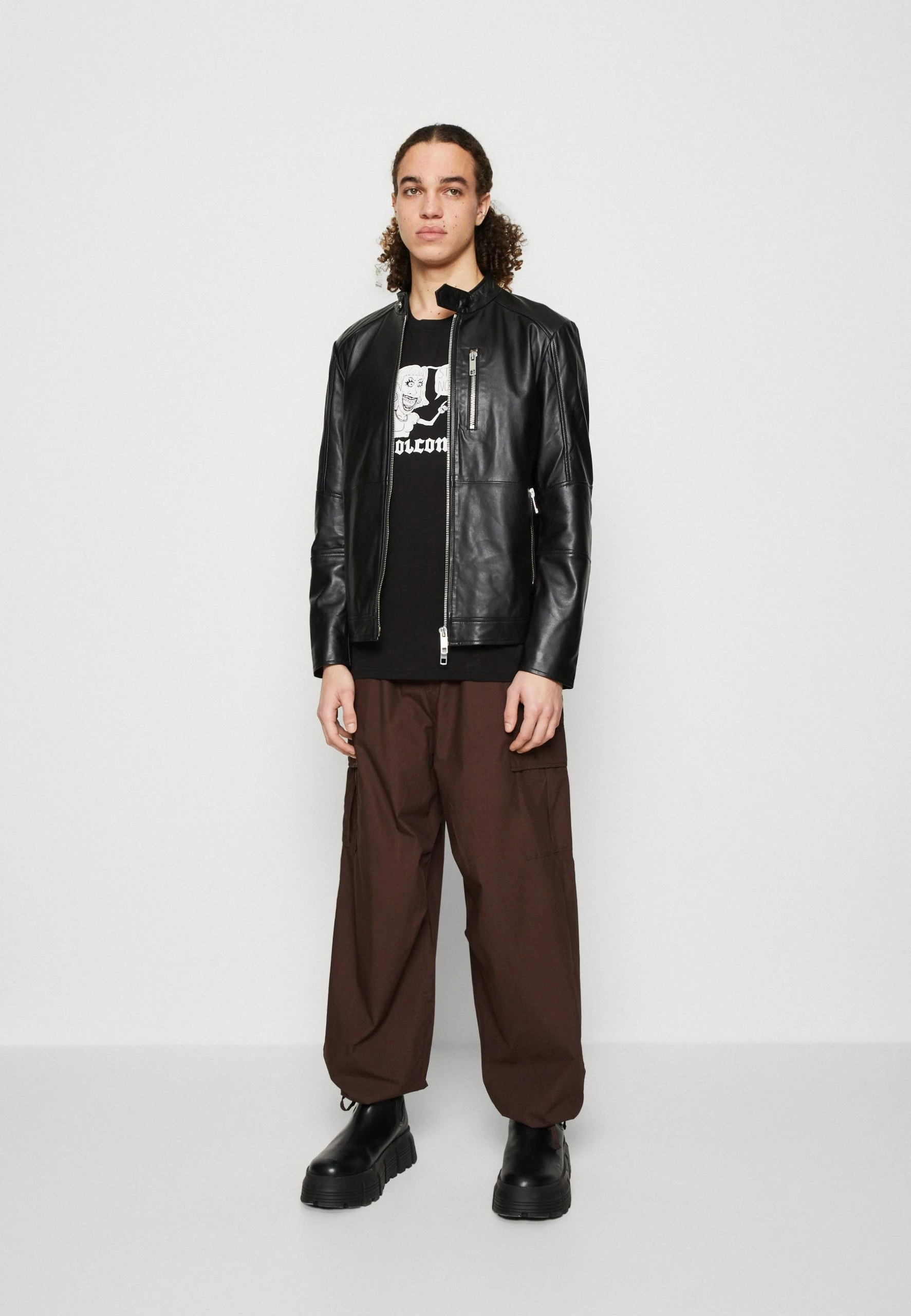 Antony Morato Coat Slim Fit - Leren Jas - Black 4 Antony Morato Coat Slim Fit - Leren Jas - Black - Afbeelding 2