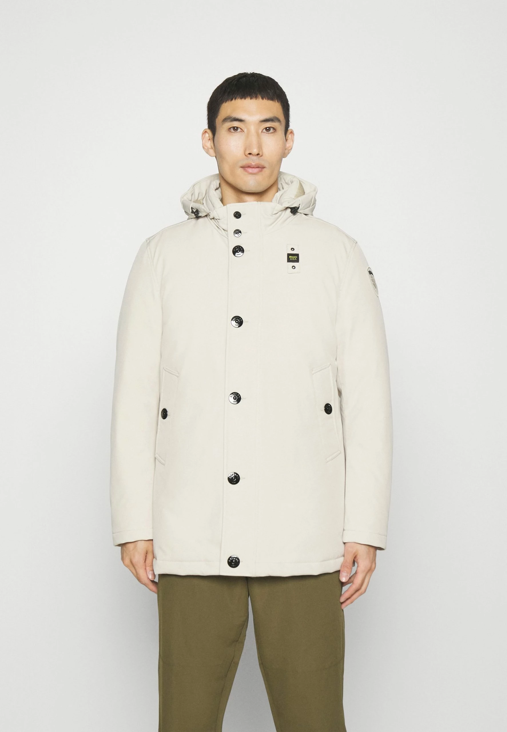 Blauer Long Jacket Coat Detachable Hoodie - Gewatteerde Jas - Pelican 3 Blauer Long Jacket Coat Detachable Hoodie - Gewatteerde Jas - Pelican