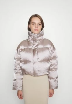 Calvin Klein Shine Puffer Down Coat - Gewatteerde Jas - City Taupe