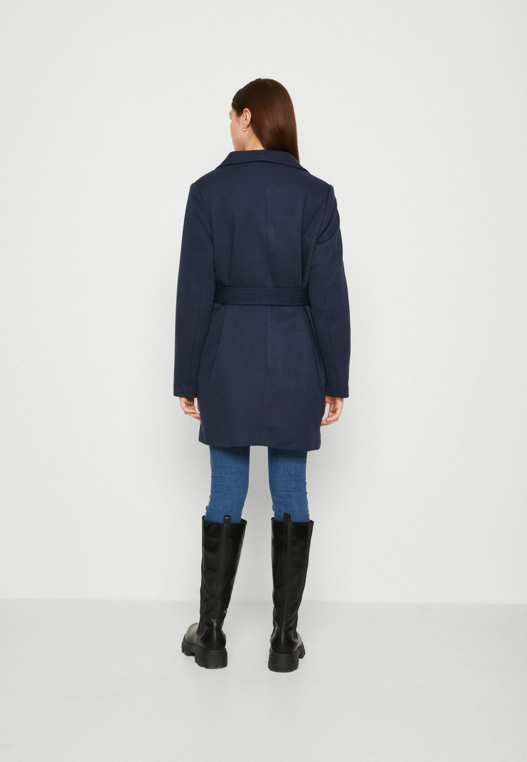 Vero Moda Vmverodonavivian Coat - Halflange Jas - Navy Blazer 5 Vero Moda Vmverodonavivian Coat - Halflange Jas - Navy Blazer - Afbeelding 3