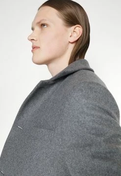 J.Lindeberg Holger Melton Coat - Mantel - Mid Grey Melange -ONLY shop c574d86a60724a93a69f550f2ef823aa