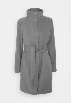 Vila Vipoku High Neck Coat - Mantel - Mottled Grey -ONLY shop c6cb4d4a3599482286911c09dcc607c0