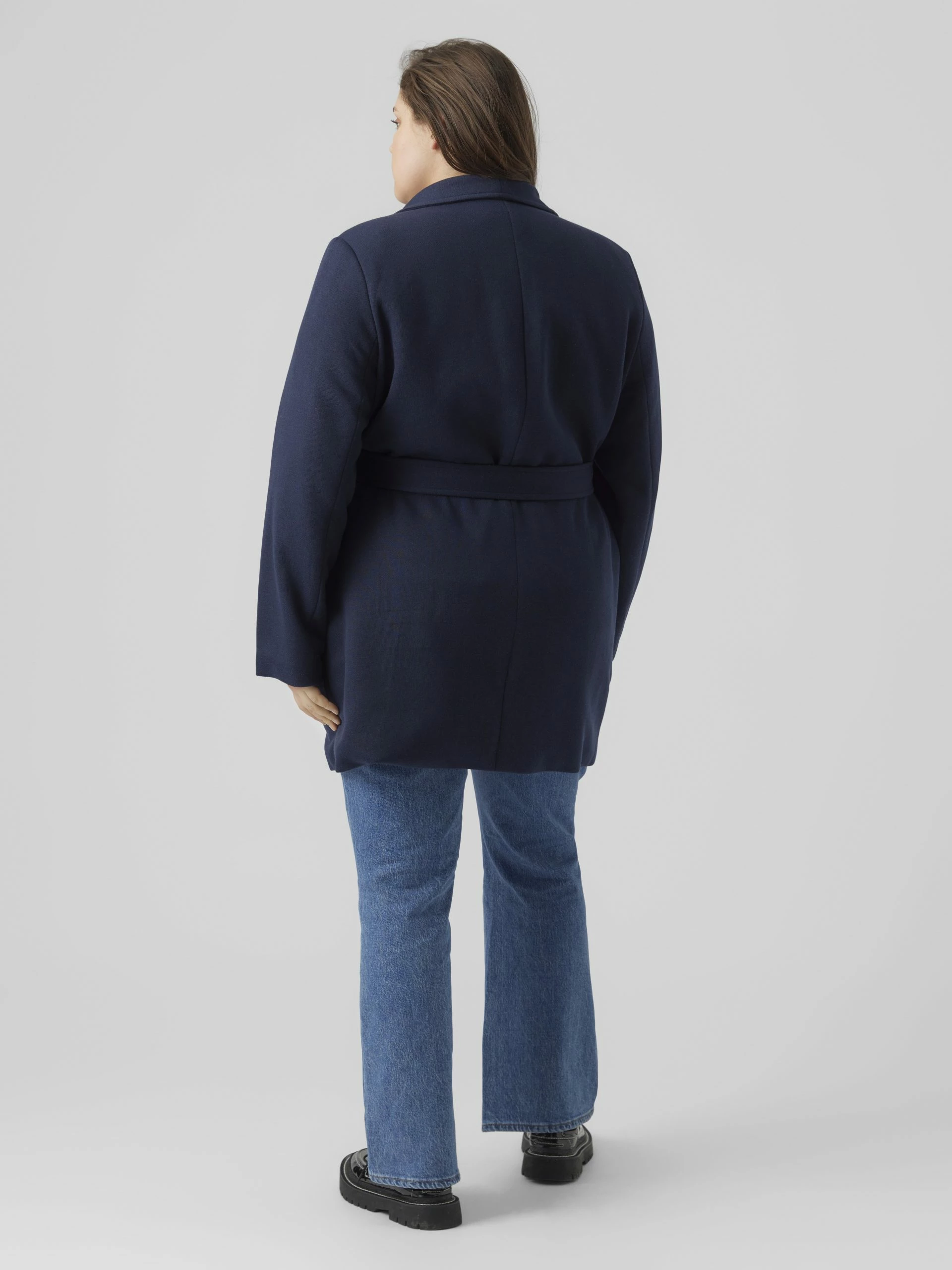 Vero Moda Curve Vmverodonavivian Coat Curve - Mantel - Navy Blazer 5 Vero Moda Curve Vmverodonavivian Coat Curve - Mantel - Navy Blazer - Afbeelding 3