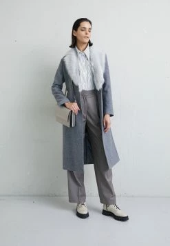 Jenni Coat With Collar - Mantel - Grey -ONLY shop ca5f7a8654614748942836212bc83ce4