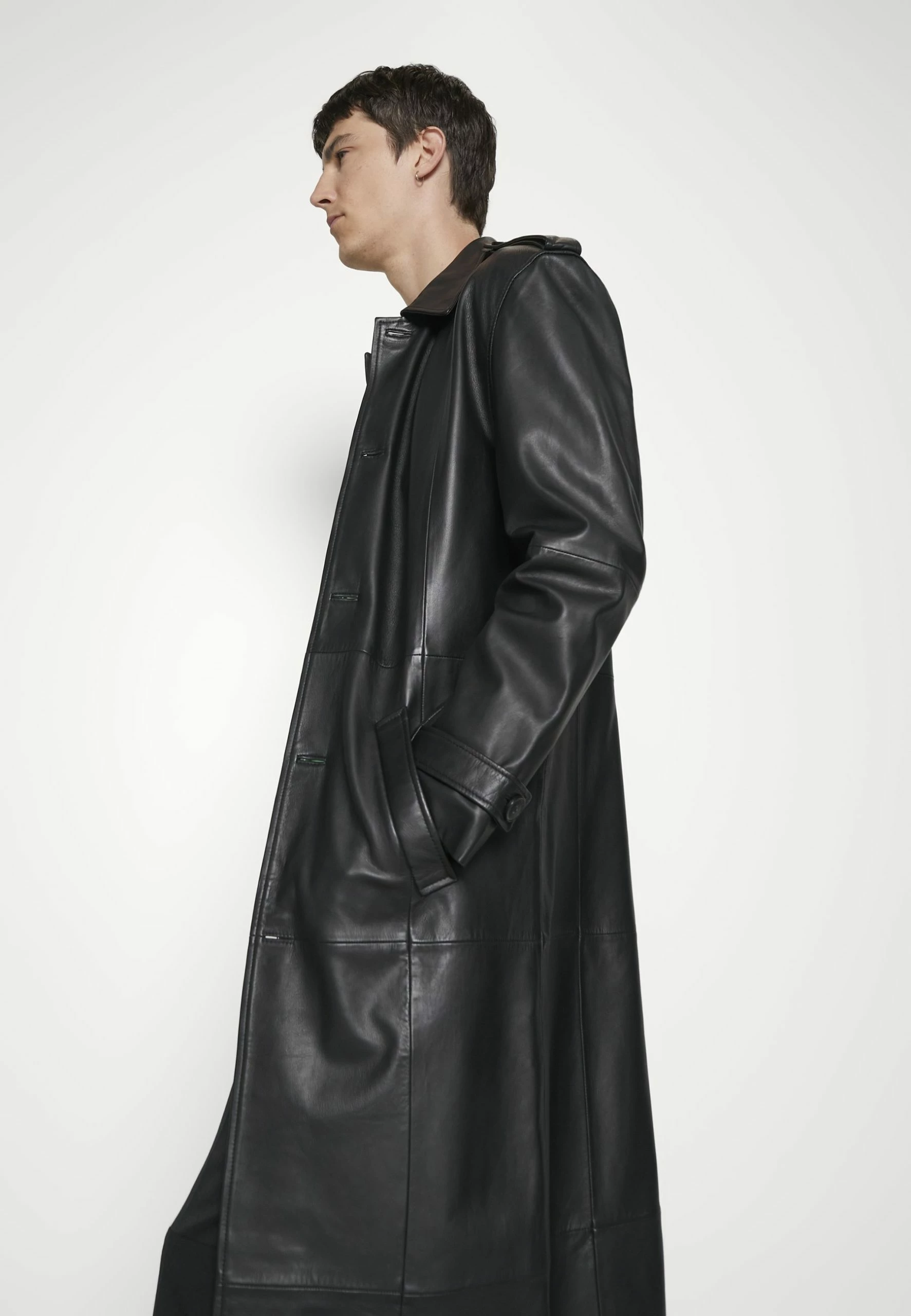 Long Coat Paneled - Mantel - Black 9 Long Coat Paneled - Mantel - Black - Afbeelding 7