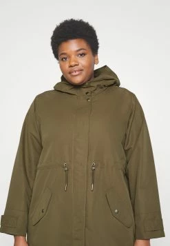 Vero Moda Curve Vmeverly Coat Cur - Parka - Capers -ONLY shop cba1d13a4d1e43708ed7dee3689d2183