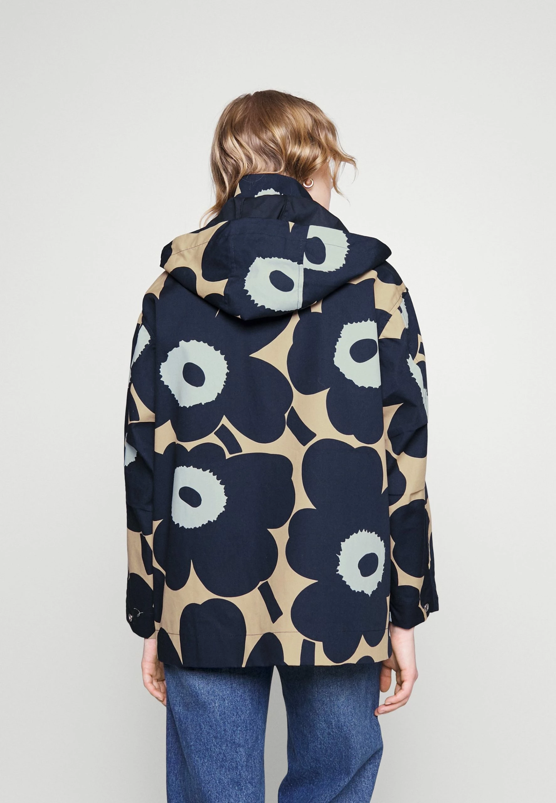 Marimekko Magna Unikko Coat - Parka - Dark Blue, Light Yellow 5 Marimekko Magna Unikko Coat - Parka - Dark Blue, Light Yellow - Afbeelding 3