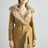 Rosemary Toscana Coat With Hood - Mantel - Honey Suede -ONLY shop cd62f6849fdf4e26b03f191a3add8184