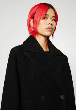 Yasinferno Long Mix Coat - Mantel - Black -ONLY shop d3482119ef444861b935df4fc07f066d