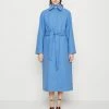 Holden Long Belted Car Coat - Mantel - Sky Blue -ONLY shop d3dba6748f0b432c816ac6efdca22154
