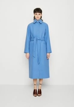 Holden Long Belted Car Coat - Mantel - Sky Blue