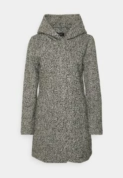 ONLY Onlvigga Sedona Coat - Mantel - Black/Salt/Pepper -ONLY shop d5e381905a1c4b41989793afc69dbd6d