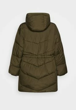 Marc O'Polo DENIM Puffer Midi Coat With Hood - Winterjas - Burnished Logs -ONLY shop d667ce0a049a4c20811e283d3c14c245