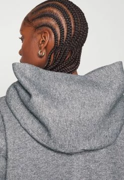 ONLY CARMAKOMA Carsedona Light Coat - Halflange Jas - Dark Grey Melange/Melange -ONLY shop d76dd92365e74e66abafa867658a658e