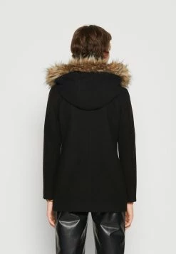 ONLY Onlnewerica Hood Coat - Halflange Jas - Black -ONLY shop d7ba90f268fe48479cd630cd7fa36130