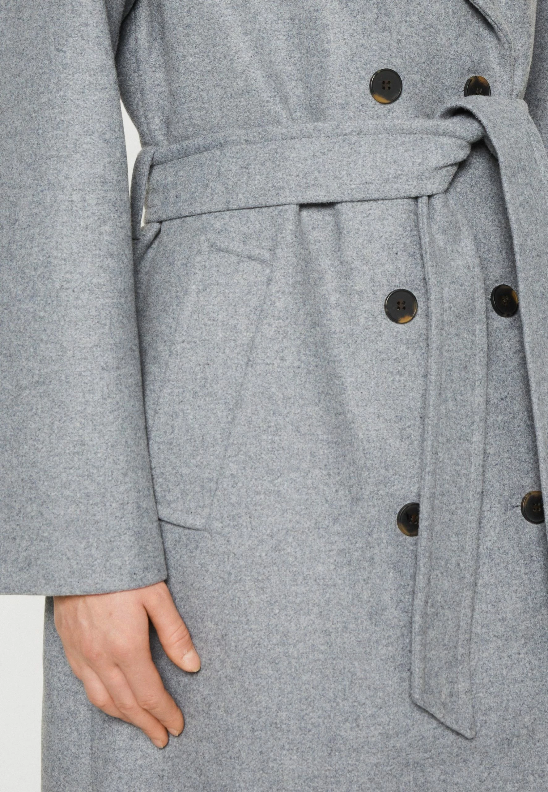 Selected Femme Slfmilo Coat - Mantel - Light Grey Melange 8 Selected Femme Slfmilo Coat - Mantel - Light Grey Melange - Afbeelding 6