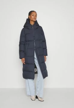 Marc O'Polo Coat Filled Fixed Hood Welt Pockets Side Slits With Press Buttons - Donsjas - Deep Blue Sea -ONLY shop e05c64f9f12043fb97203fbfcc690c42